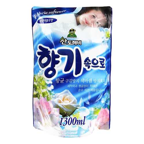 Кондиционер для белья Sandokkaebi soft aroma aqua blue свежесть океана 1,3 л в Мосхозторг