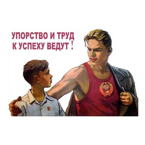 Плакат СТ-Диалог Упорство и труд к успеху ведут!, сов-856, лам.бумага, 90х60 см в Мосхозторг