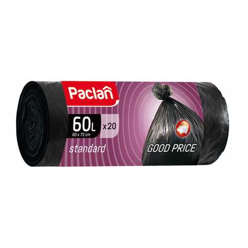 Мешок для мусора Paclan Standart 60 л 20 шт в Мосхозторг