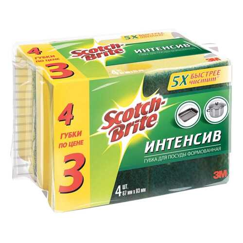 Губка Scotch-Brite HD-N-7090-4 в Мосхозторг