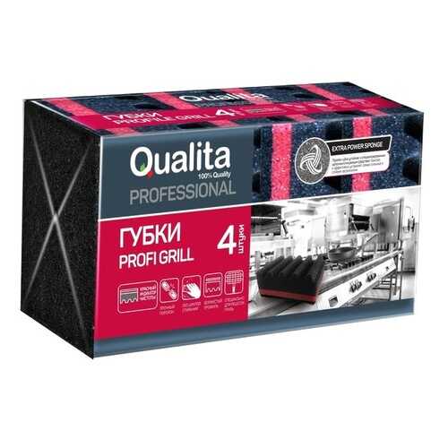 Губки кухонные QUALITA PROFI GRILL 4шт в Мосхозторг