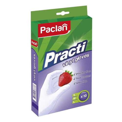 Перчатки виниловые 10шт. размер L арт. PACLAN 407550 в Мосхозторг