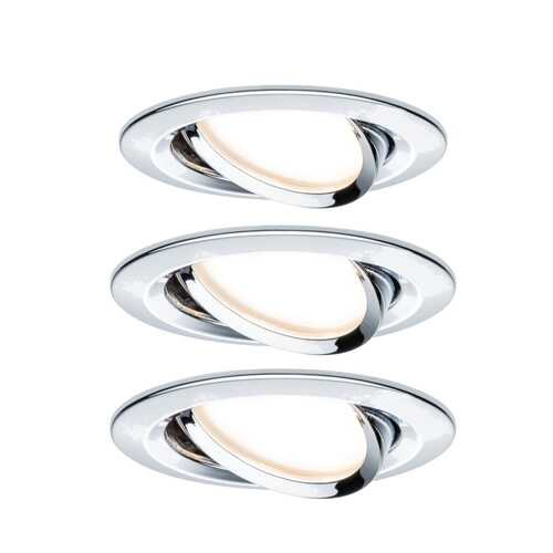 Светильник встраиваемый, комплект Nova Coin LED 3x6,5W, хром 93452 в Мосхозторг