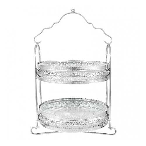 Блюдо сервировочное двухъярусное Regent Silverware Британи 23x20x33см в Мосхозторг