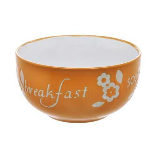 Салатник HomeStar Breakfast оранжево-белый 14 см в Мосхозторг