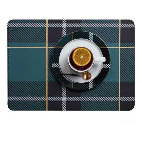 Сервировочная салфетка ASA Selection Tartan 46x33, цвет темно-бирюзовый в Мосхозторг